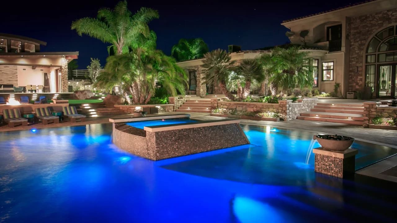 Complete backyard transformation with pool and landscaping